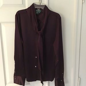 Lauren, Ralph Lauren Petite 100% silk blouse